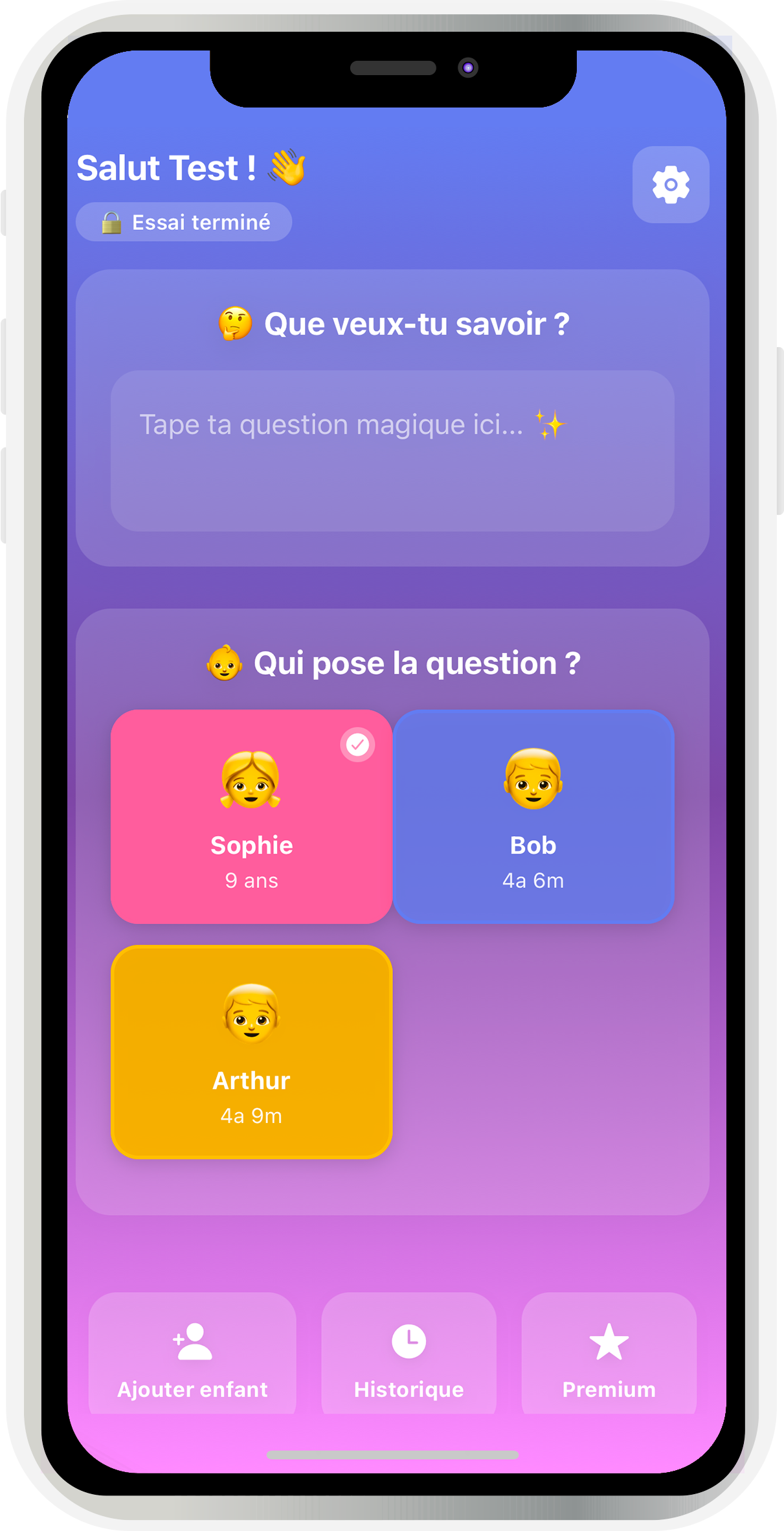 iPhone avec Dis Maman !